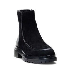 RALPH LAUREN suede and burnished leather bootie - free shipping